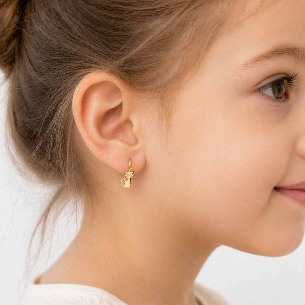 copy of Ohrringe aus vergoldetem Silber "Charm of the Night"