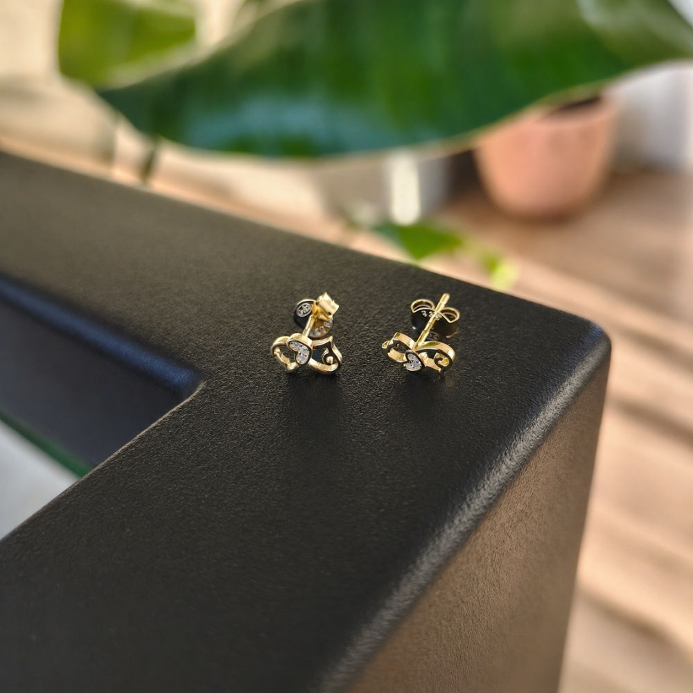 copy of Ohrringe aus vergoldetem Silber "Charm of the Night"