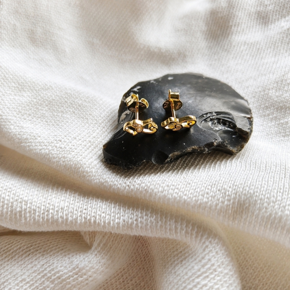 copy of Ohrringe aus vergoldetem Silber "Charm of the Night"