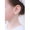 Goldene Ohrringe Blumen hellrosa K3.2374r
