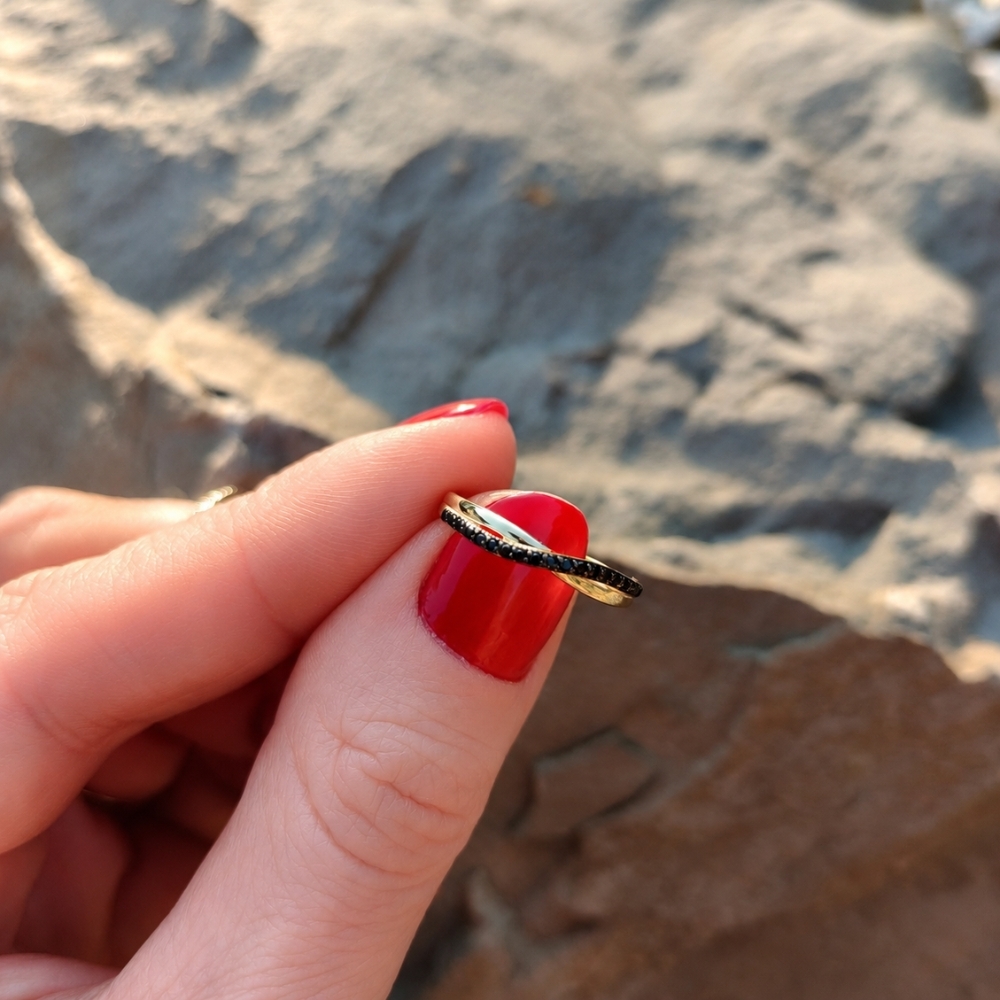 copy of Goldener Ring Herz von Zirkonoxid