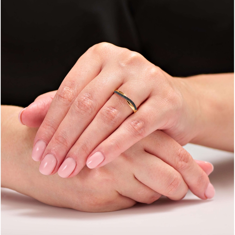 copy of Goldener Ring Herz von Zirkonoxid