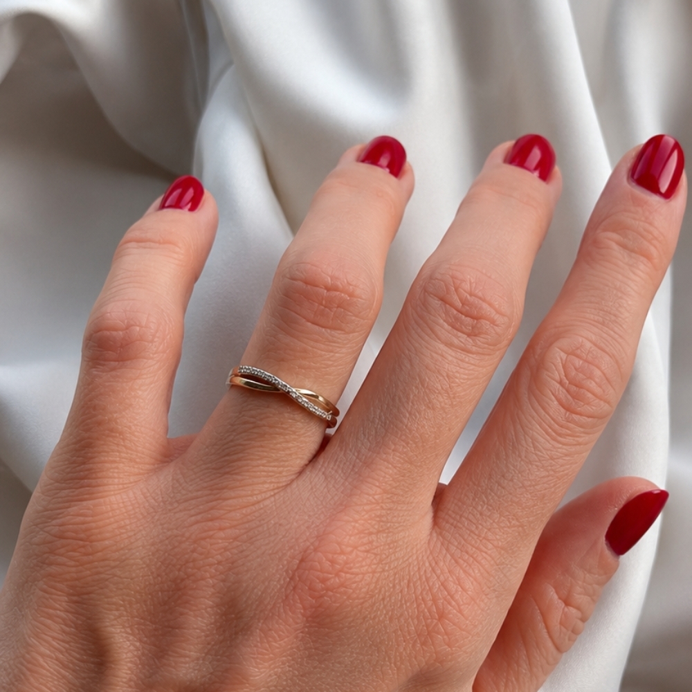 copy of Goldener Ring Herz von Zirkonoxid