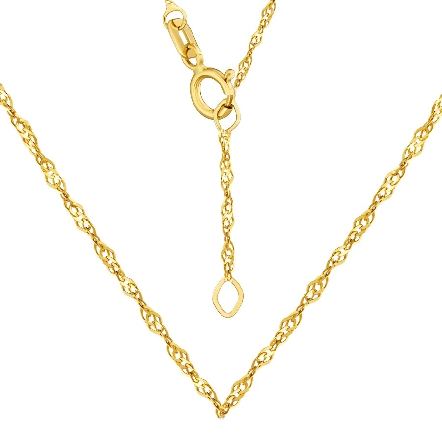 Srebrny łańcuszek złocony 14k splot Ankier 45cm| ERgold