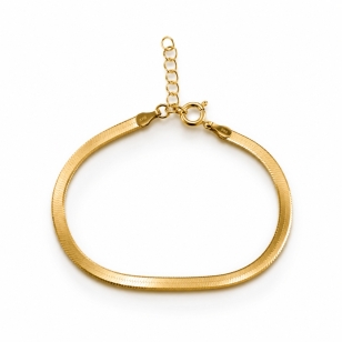 Pozłacana 14k bransoletka taśma 2,8 mm | ERgold