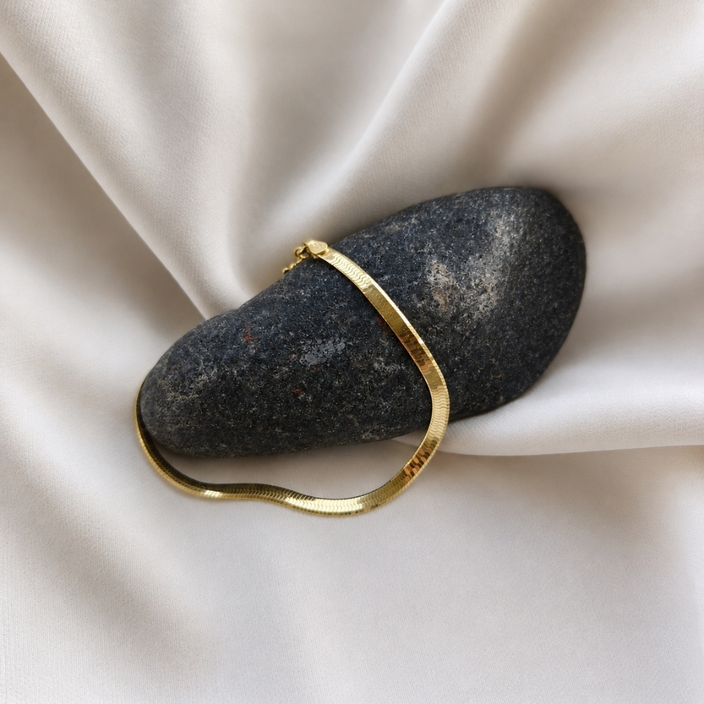Pozłacana 14k bransoletka taśma 2,8 mm