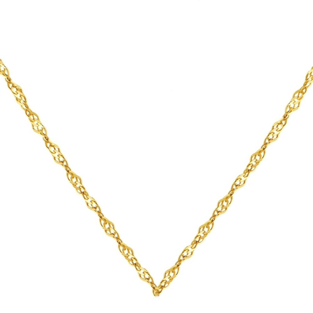 copy of Srebrny łańcuszek złocony 14k splot Ankier 45cm