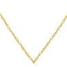 Srebrny łańcuszek złocony 14k splot Singapur 45cm