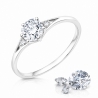 Gold Ring Zirconie Nur ein Smaragd | ergold