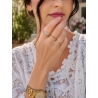 Gold Ring Zirconie Nur ein Smaragd | ergold