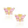 Goldene Ohrringe BUTTERFLIES hellrosa K1.158rr| ergold