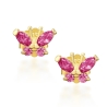 Goldene Ohrringe BUTTERFLIES hellrosa K1.158rr| ergold
