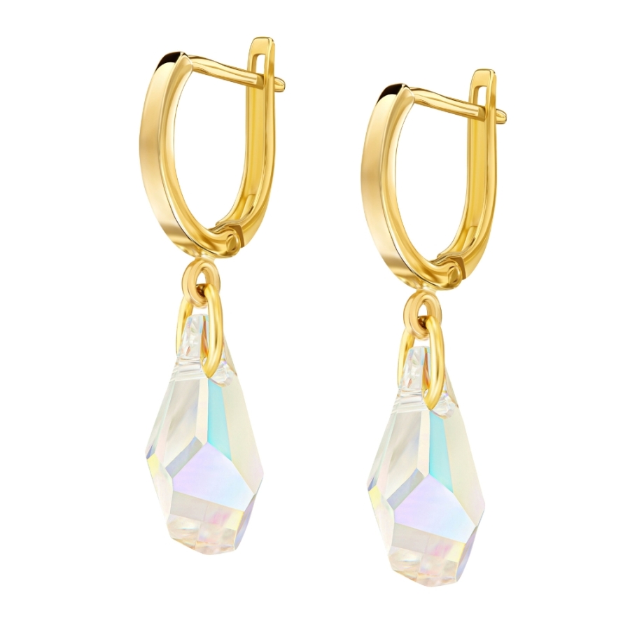 Złote kolczyki Swarovski Crystal CNA.33P | ERgold