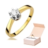 Złoty pierścionek z diamentem EY-408 0,25ct | ERgold