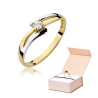 Złoty pierścionek z diamentem EY-210 0,08ct | ERgold