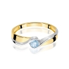 Pierścionek 375 Niebieski Diament 0,15 ct | ERgold