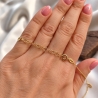 Srebrny pozłacany 14k naszyjnik malutkie kółeczka | ERgold