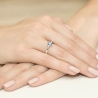 Pierścionek 375 Niebieski Diament 0,55 ct | ERgold
