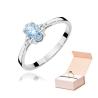 Pierścionek 375 Niebieski Diament 0,55 ct | ERgold