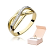 Złoty pierścionek z diamentem EY-157 0,10ct | ERgold