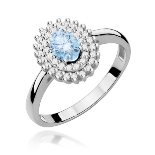 Pierścionek Niebieski Diament Emerald 0,53 ct | ERgold