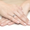 Pierścionek z Białego Złota z Diamentem 0,04 ct | ERgold