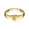 Pierścionek z Żółtego Złota z Diamentem 0,04 ct | ERgold