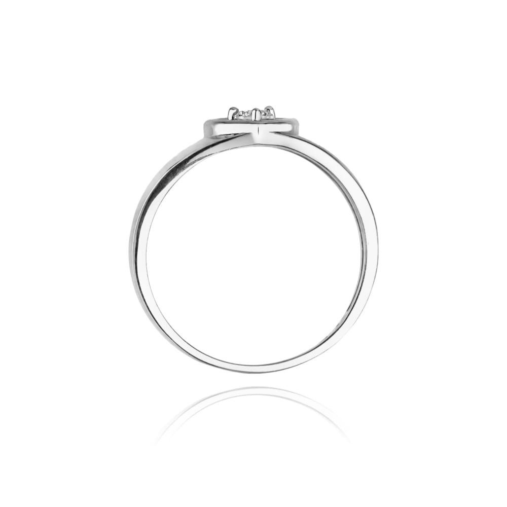 Pierścionek W0001 Diament 0,10ct Białe złoto 375