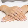 Pierścionek z tanzanitami 1,95 ct białe złoto | ERgold