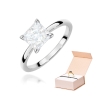 Pierścionek z Diamentem 1 ct Princess Białe Złoto | ERgold