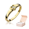 Pierścionek z Żółtego Złota z Diamentem 0,04 ct | ERgold