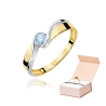 Pierścionek 375 Niebieski Diament 0,15 ct | ERgold