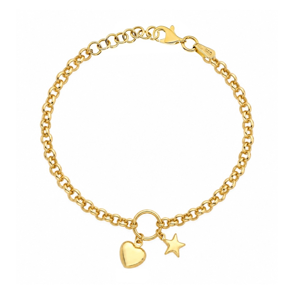 Bransoletka z sercem i gwiazdką