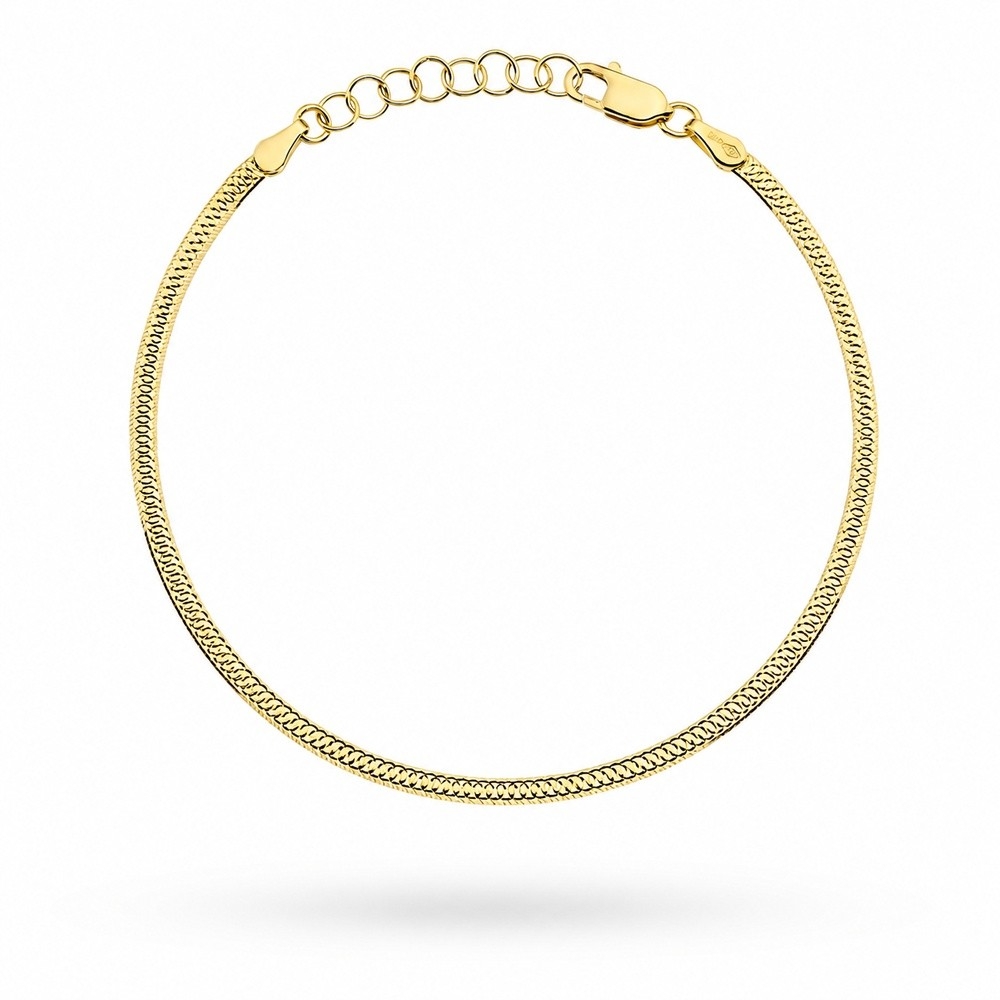 Bransoletka złota jednostronnie diamentowana 2,5mm