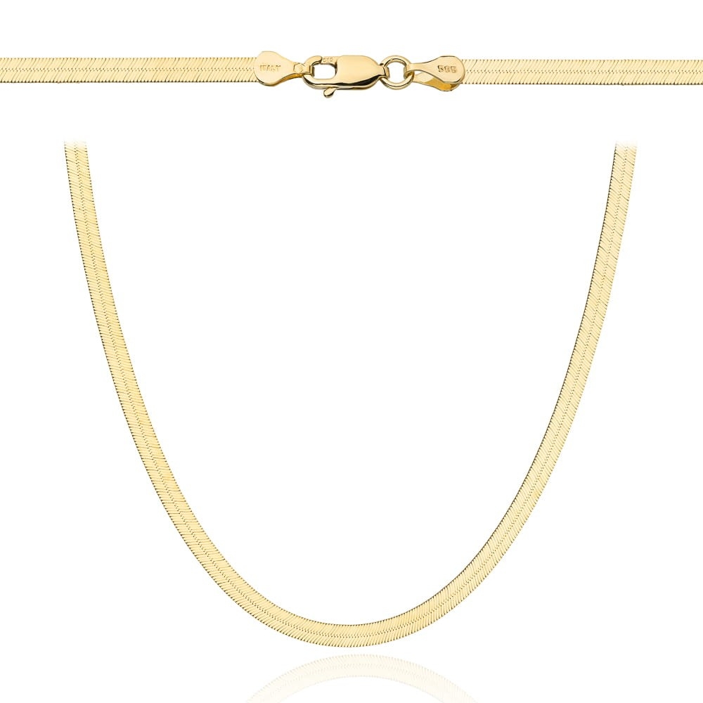 Łańcuch złoty taśma 42cm - 3,5 mm
