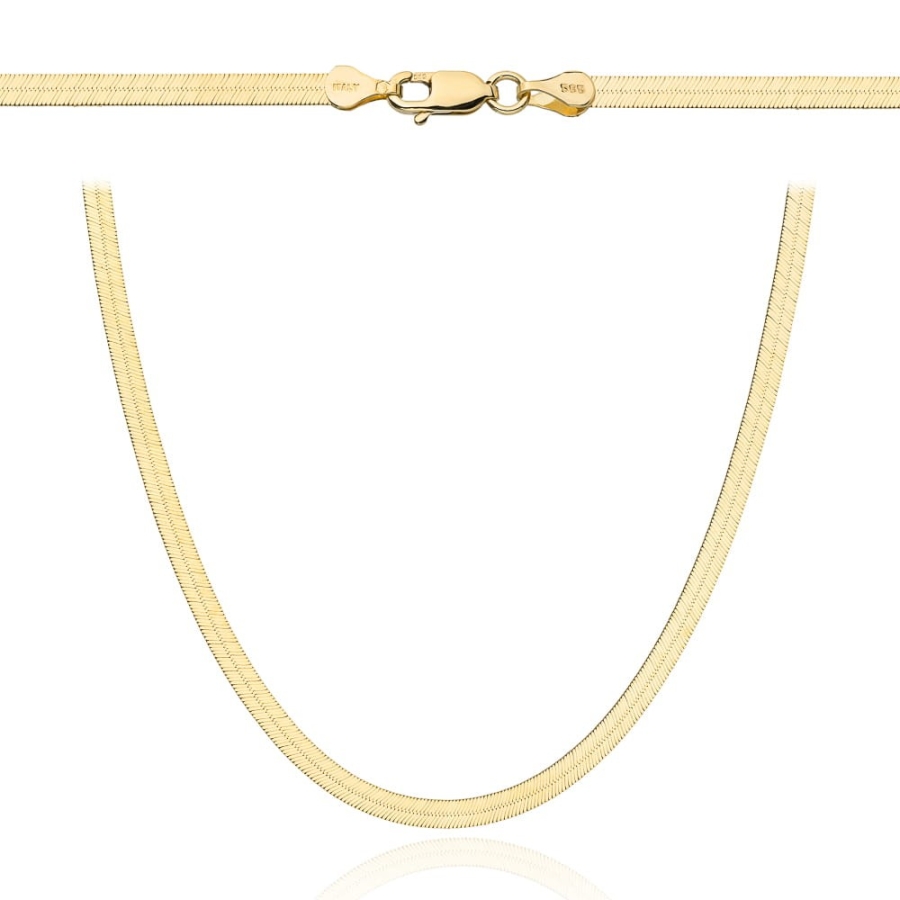Łańcuch złoty taśma 45cm - 3,5 mm