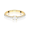 Złoty Pierścionek 585 z Diamentami 0,39 ct | ERgold