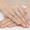 Pierścionek z brązowymi diamentami 0,435 ct 375 | ERgold