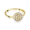 Pierścionek z brązowymi diamentami 0,435 ct 375 | ERgold