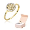 Pierścionek z brązowymi diamentami 0,435 ct 375 | ERgold
