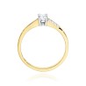 Pierścionek Zaręczynowy 375 Diament Lab 0,19 ct | ERgold