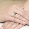 Pierścionek z Topazem London Blue i Diamentami | ERgold