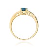Pierścionek z Topazem London Blue i Diamentami | ERgold