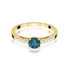 Pierścionek z Topazem London Blue i Diamentami | ERgold