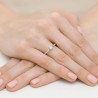 Złoty pierścionek z diamentem 0,03 ct 375 | ERgold