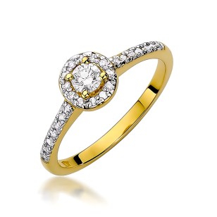 Pierścionek z diamentami laboratoryjnymi 375 | ERgold