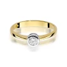Złoty Pierścionek 585 z diamentem brylant 0,25ct