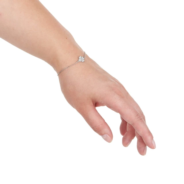 Silbernes Kleeblatt Armband