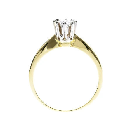 Złoty pierścionek Zaręczyny klasyka