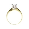 Pierścionek zaręczynowy złoty klasyczny z cyrkonią